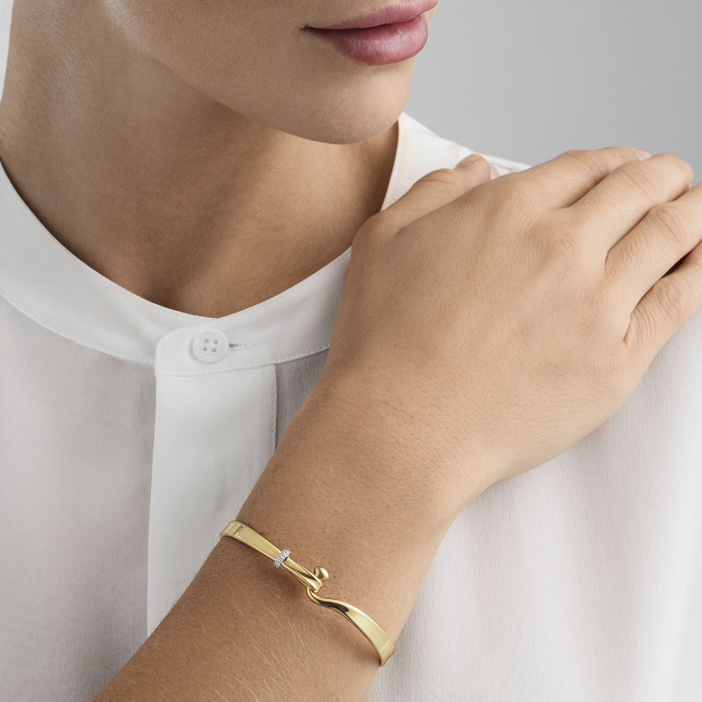 TORUN BANGLE Armbånd Guld Diamant 0.08 ct Hvidguld