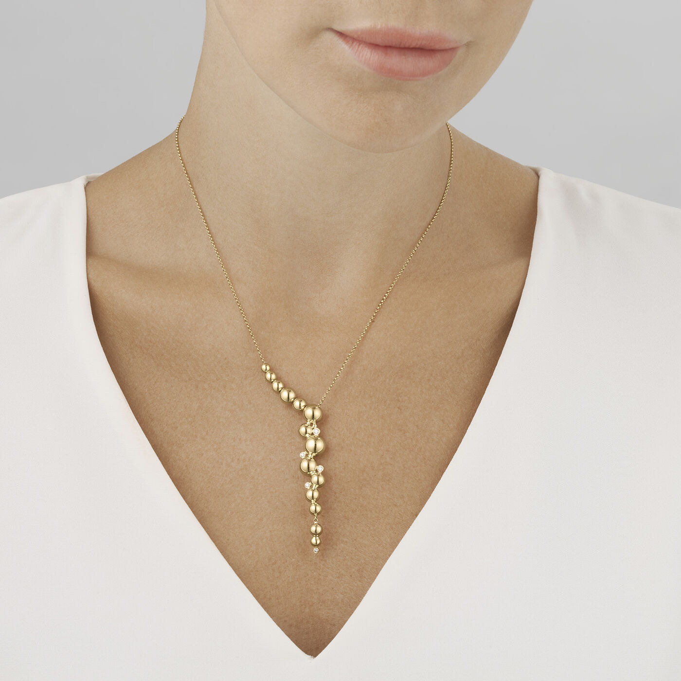 MOONLIGHT GRAPES Halskæde Guld Diamant 0.12 ct