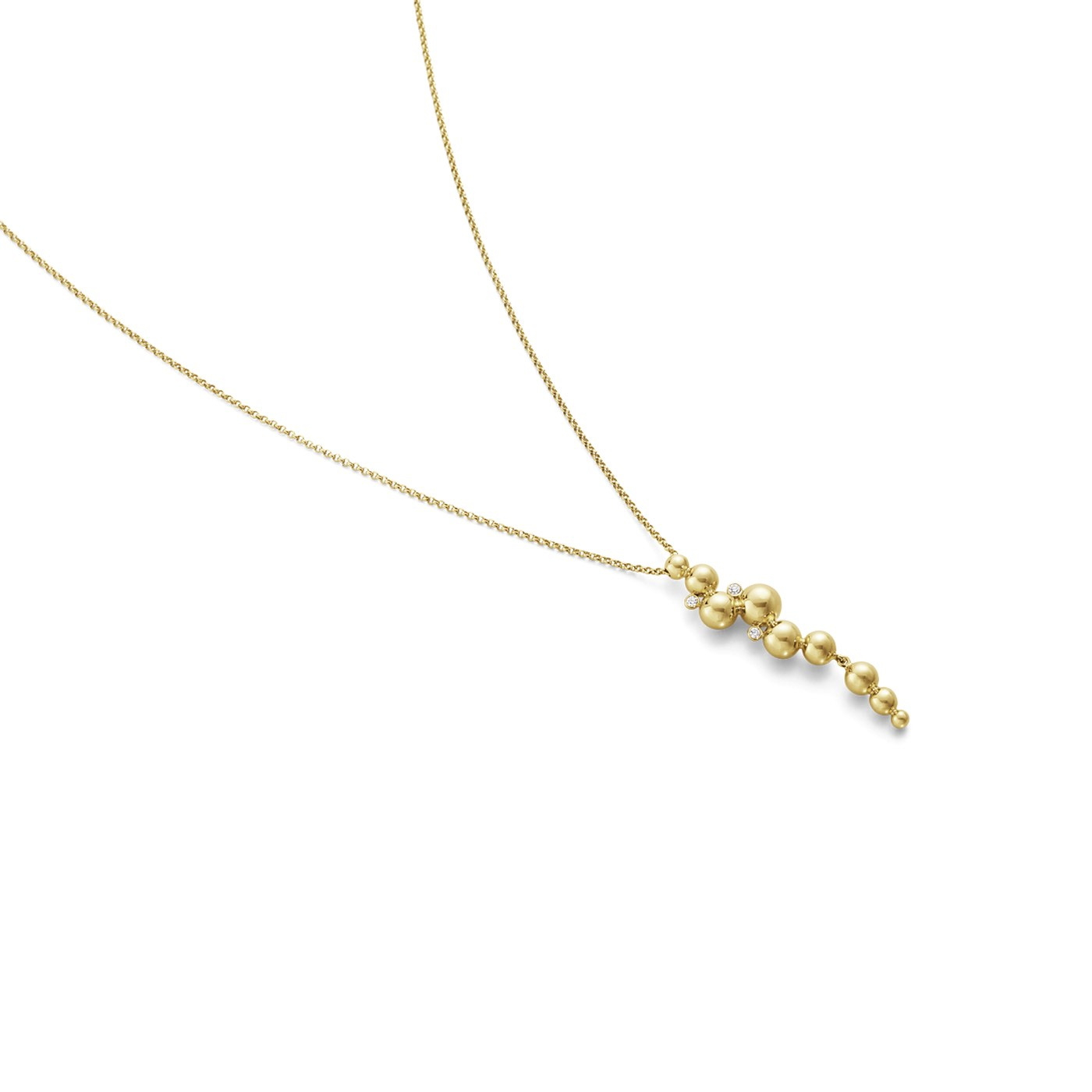 MOONLIGHT GRAPES LONG Vedhæng Guld Diamant 0.05 ct