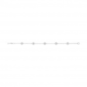 DAISY Armbånd Sølv RH WHITE ENAMEL 5X7 MM DAISY 18.5 cm