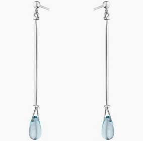 VIVIANNA TORUN Long Earrings Silver Blue topaz