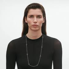 OFFSPRING Sautoir Necklace Silver 90 cm