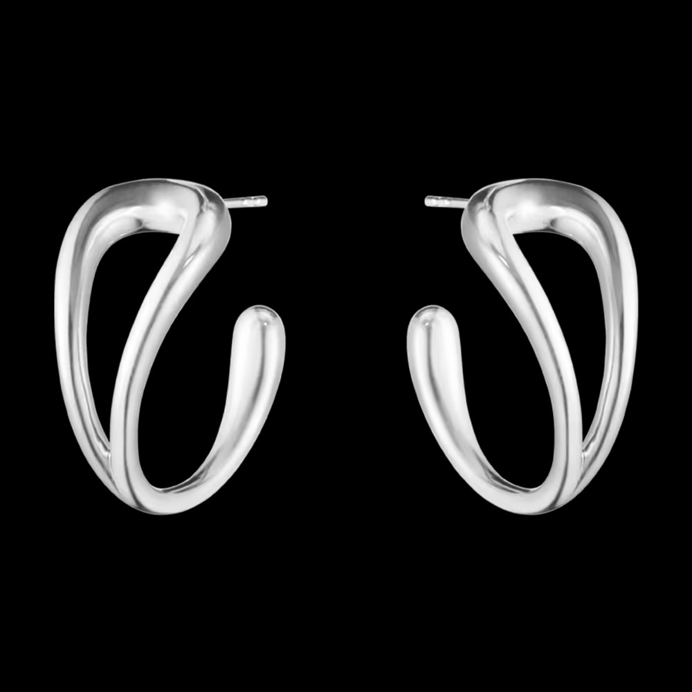 MERCY SWIRL EARHOOP SILVER