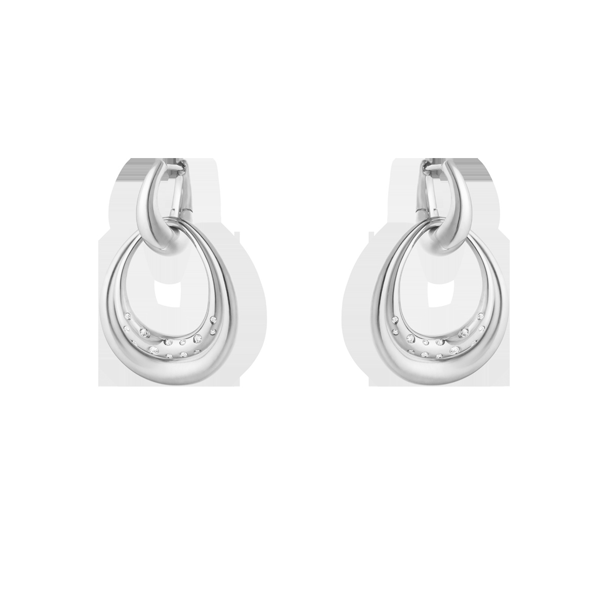 Offspring Earrings medium 0,08ct Silver