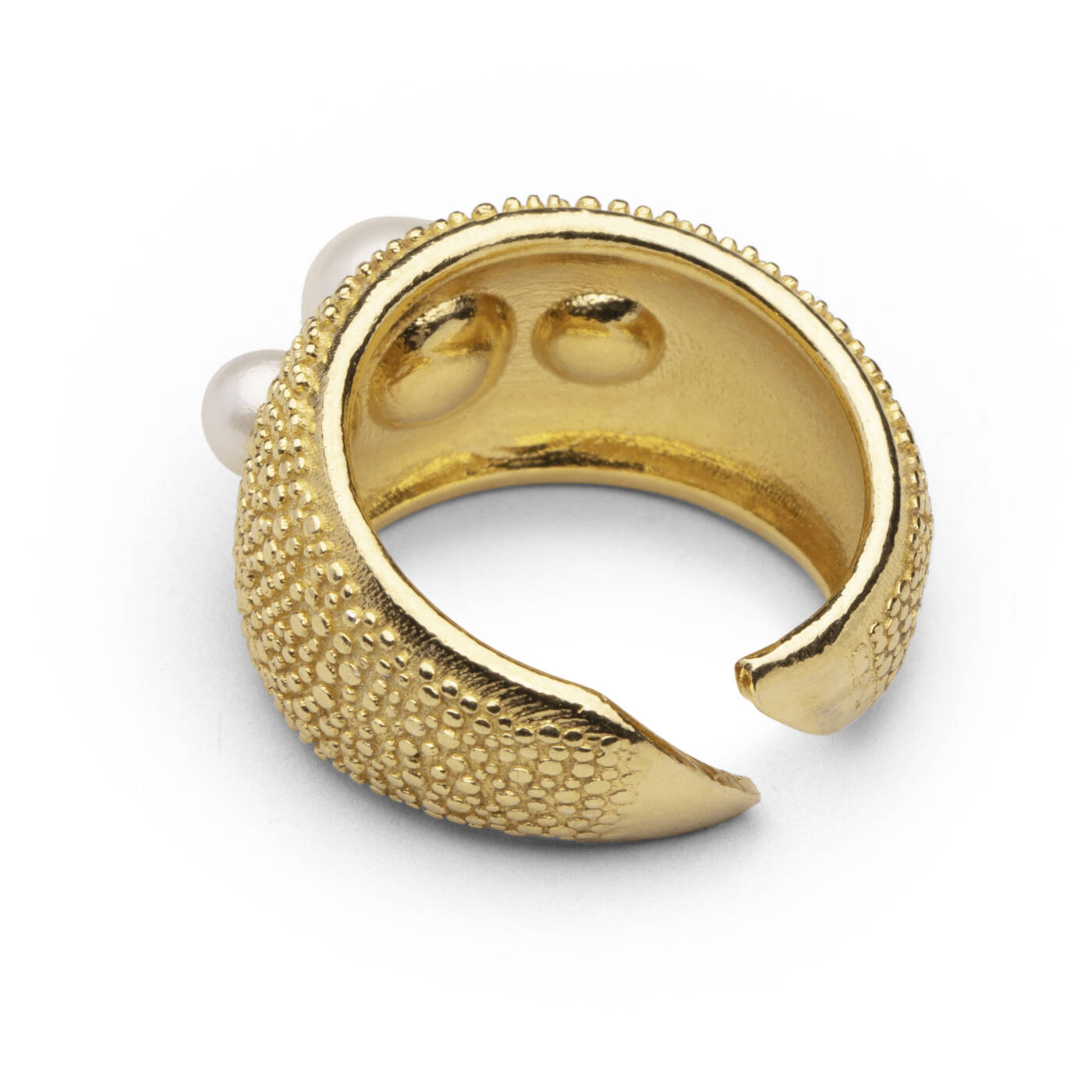 Pearl bubble ring guld