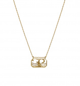 Zodiac stenbocken Halskæde (guld) 45 cm