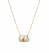Zodiac vattumannen Halskæde (guld) 45 cm