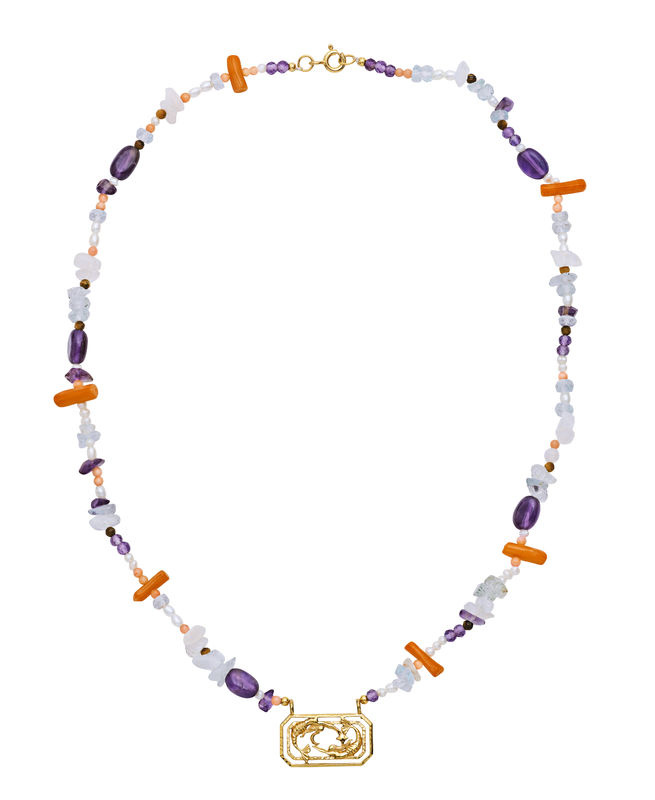 Zodiac Water Pisces Halskæde (Guld)