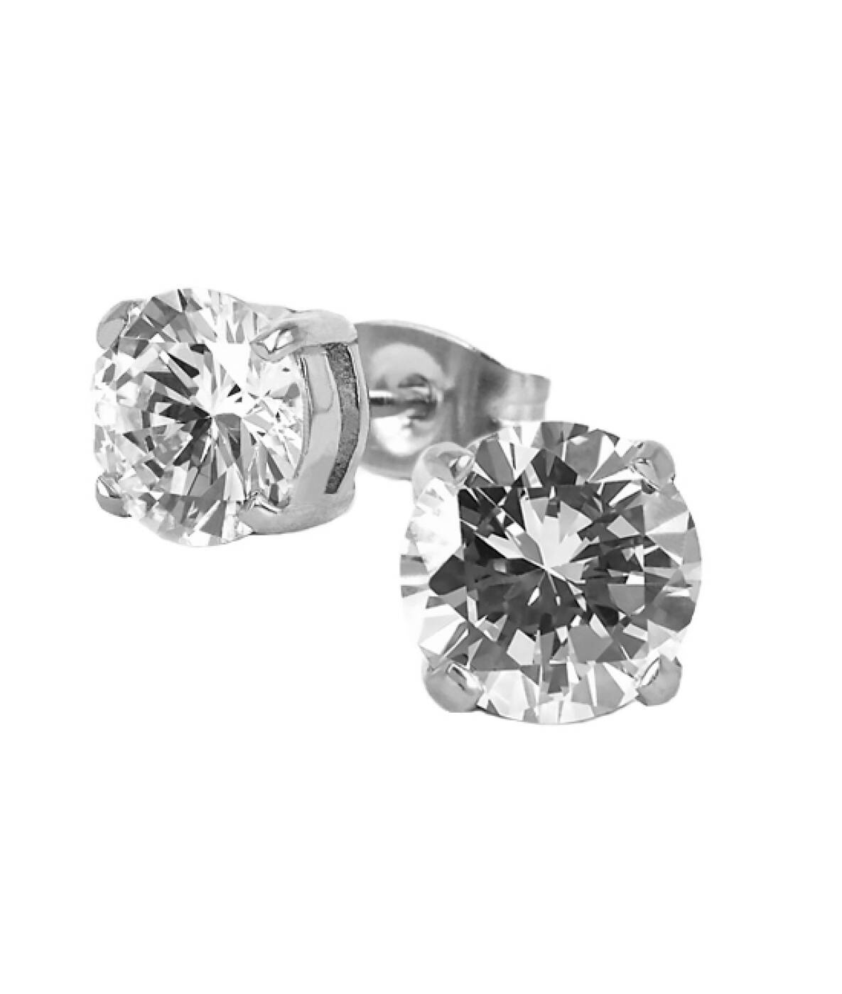 IDA 7 mm Øreringe Stål/Kristal