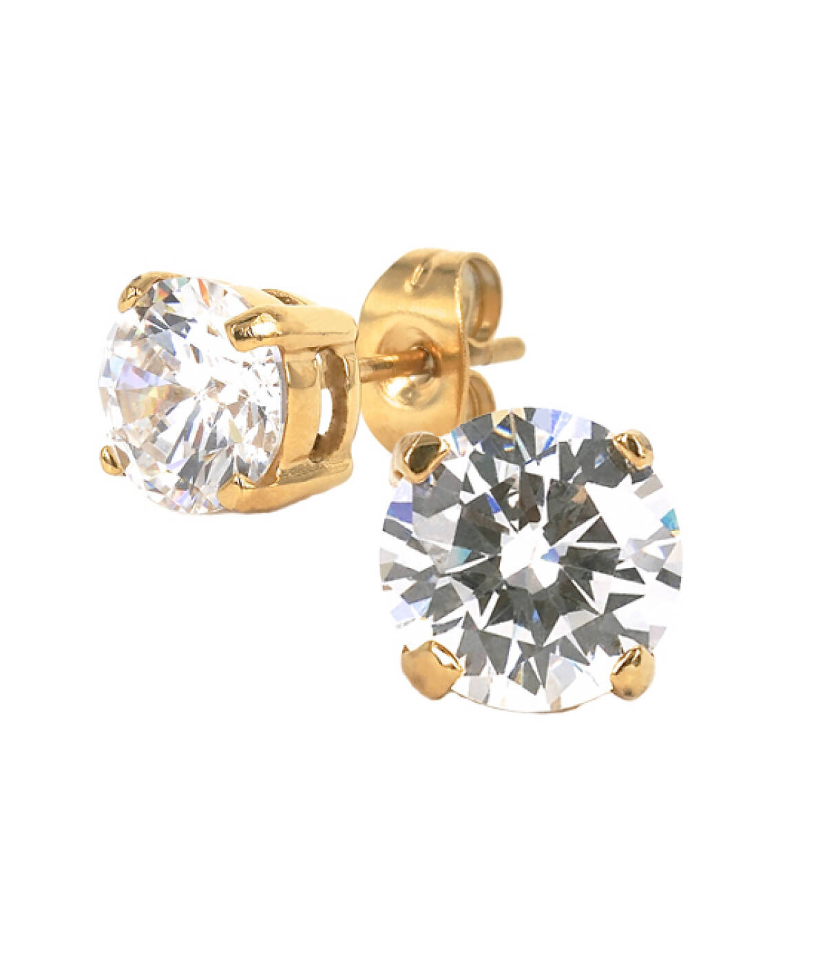 IDA 7 mm Øreringe Guld/Krystal