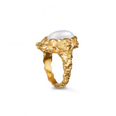Goddess ring Moonstone lille (guld)