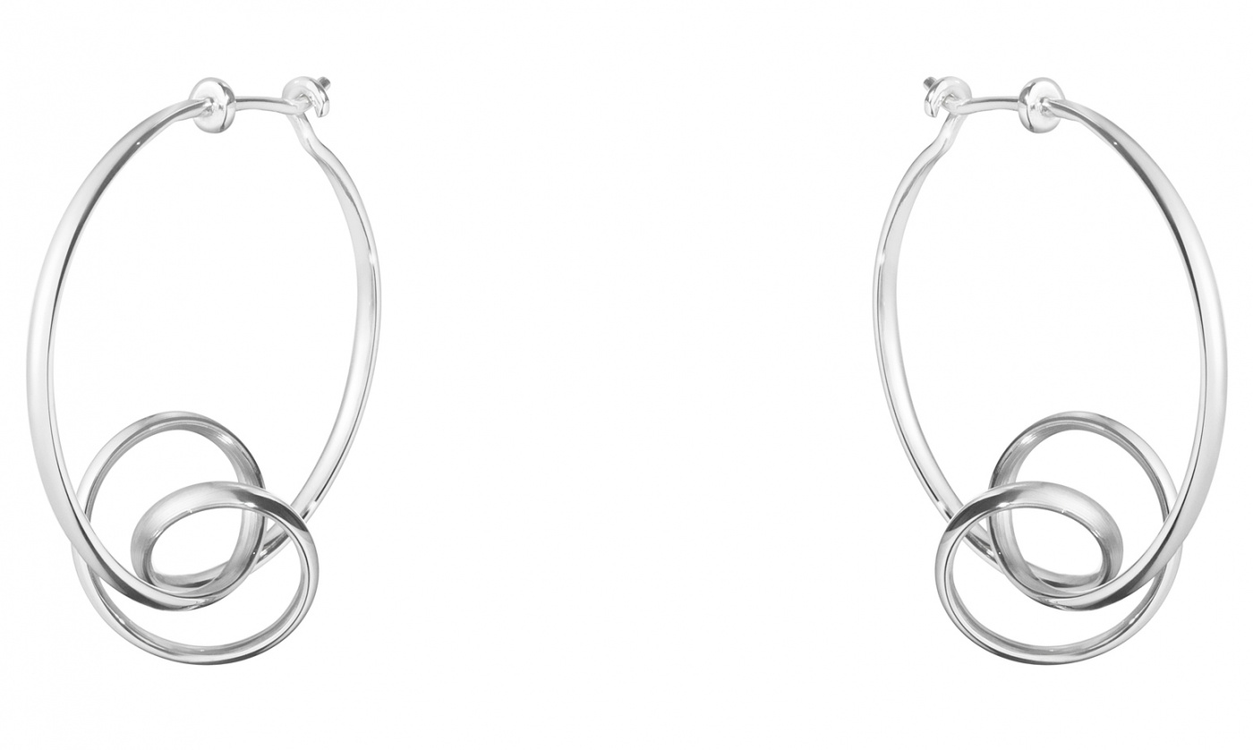 FORGET-ME-KNOT, Torun Hoop Earrings Silver