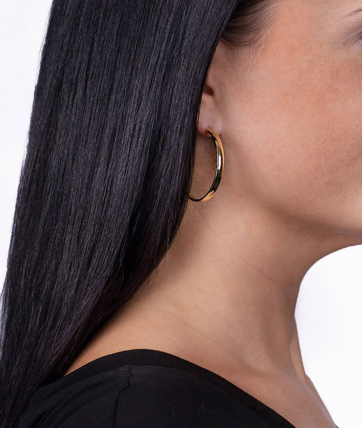 KLARA 40 mm Øreringe Stål