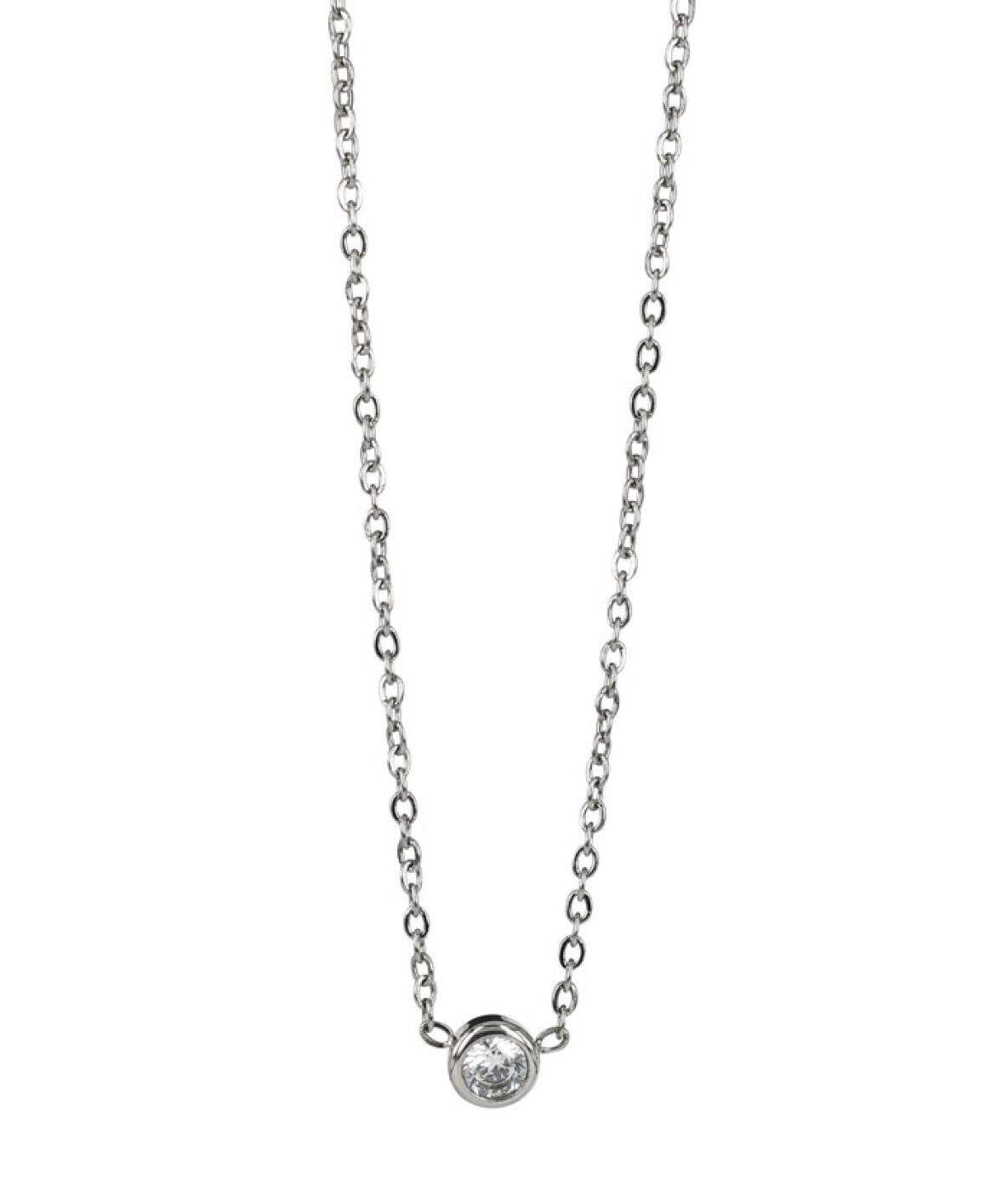 LILLY 4 mm Halskæde Stål/Krystal