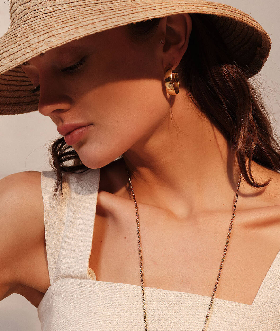 KLARA Wide 30mm Øreringe Guld