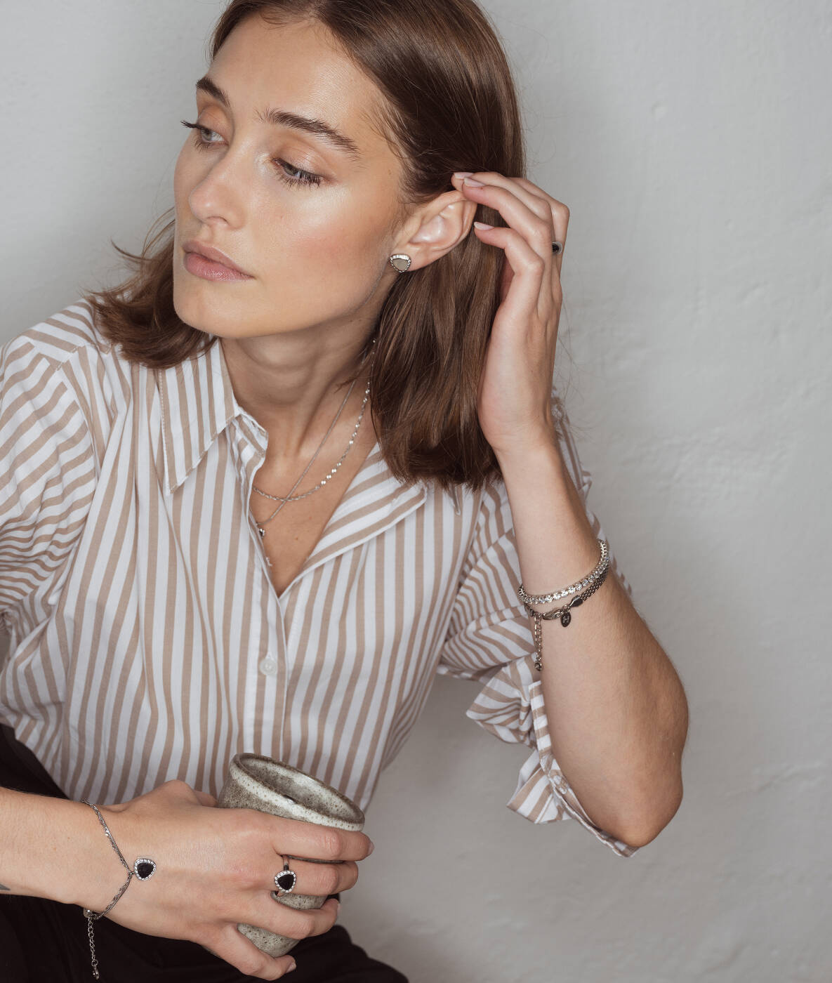 GLIMRA 4mm Armbånd Stål/Krystal