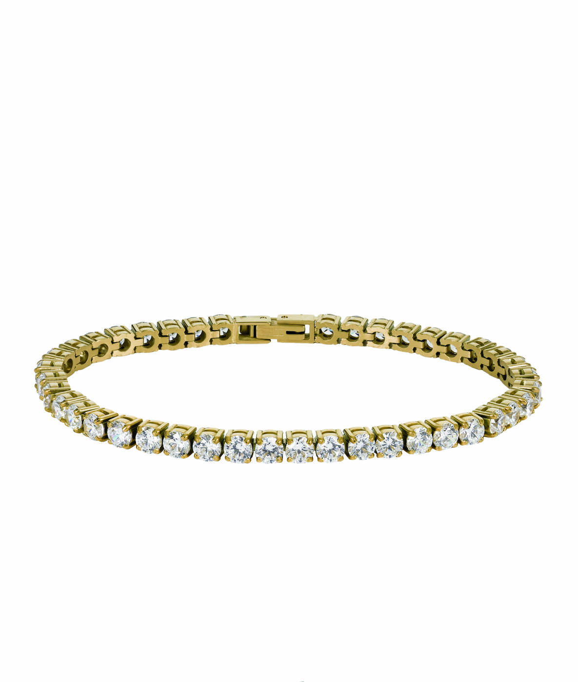 GLIMRA 4mm Armbånd Guld/Krystal