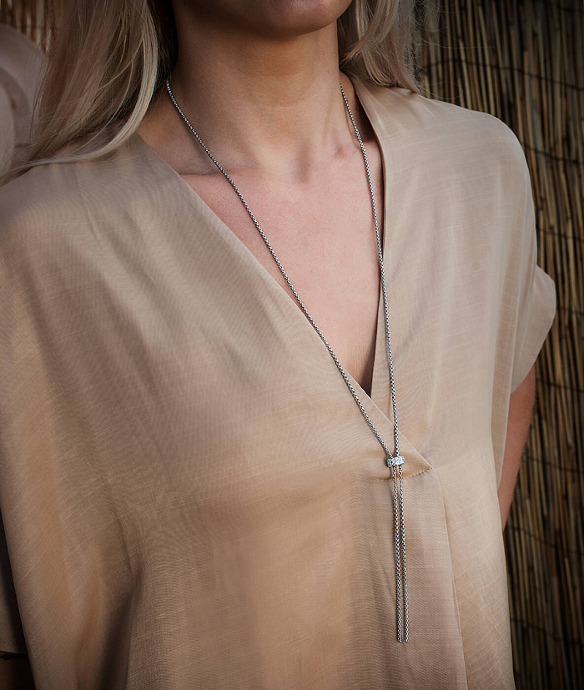 CLARISSA Long Halskæde Stål