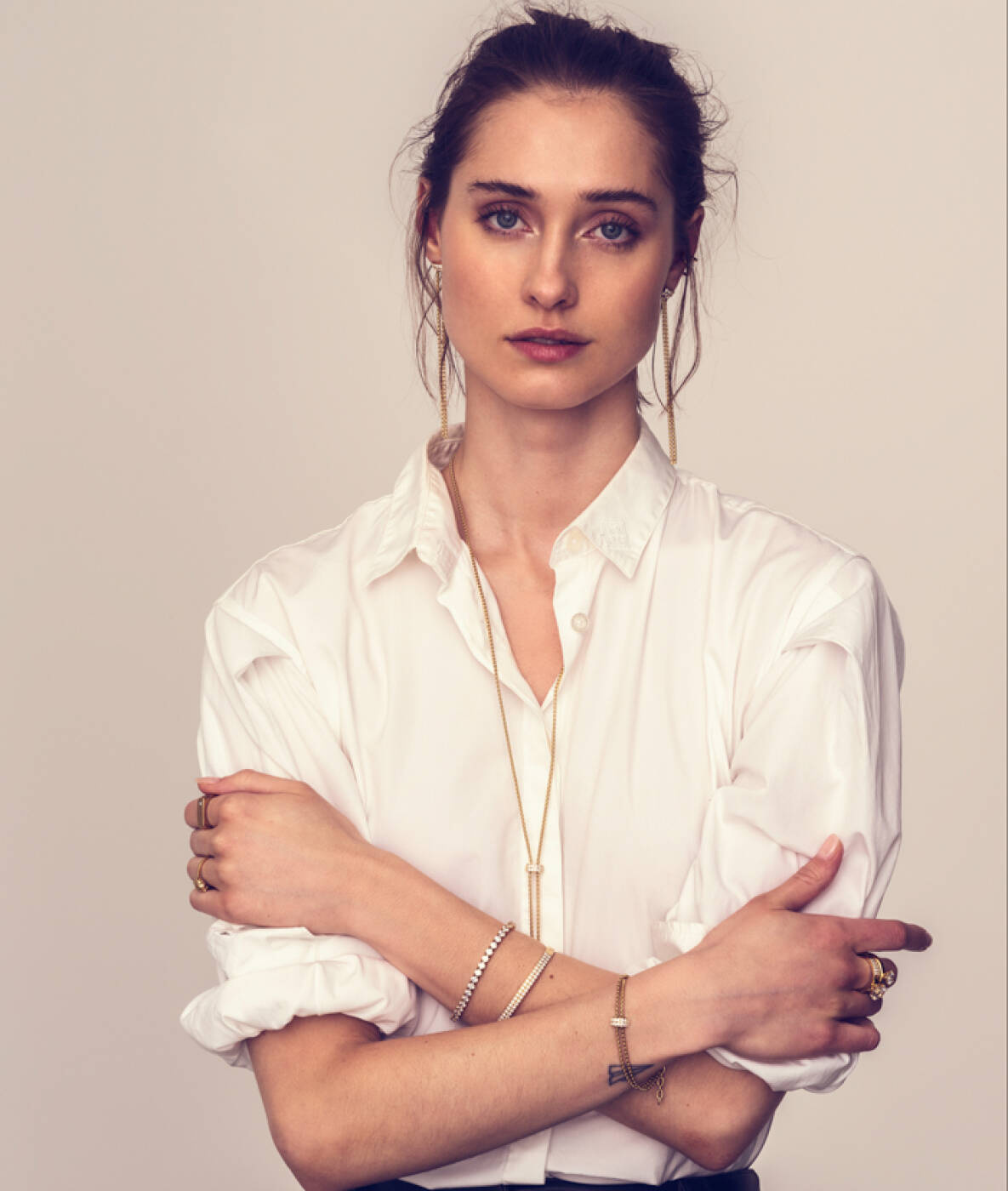 CLARISSA Long Halskæde Guld