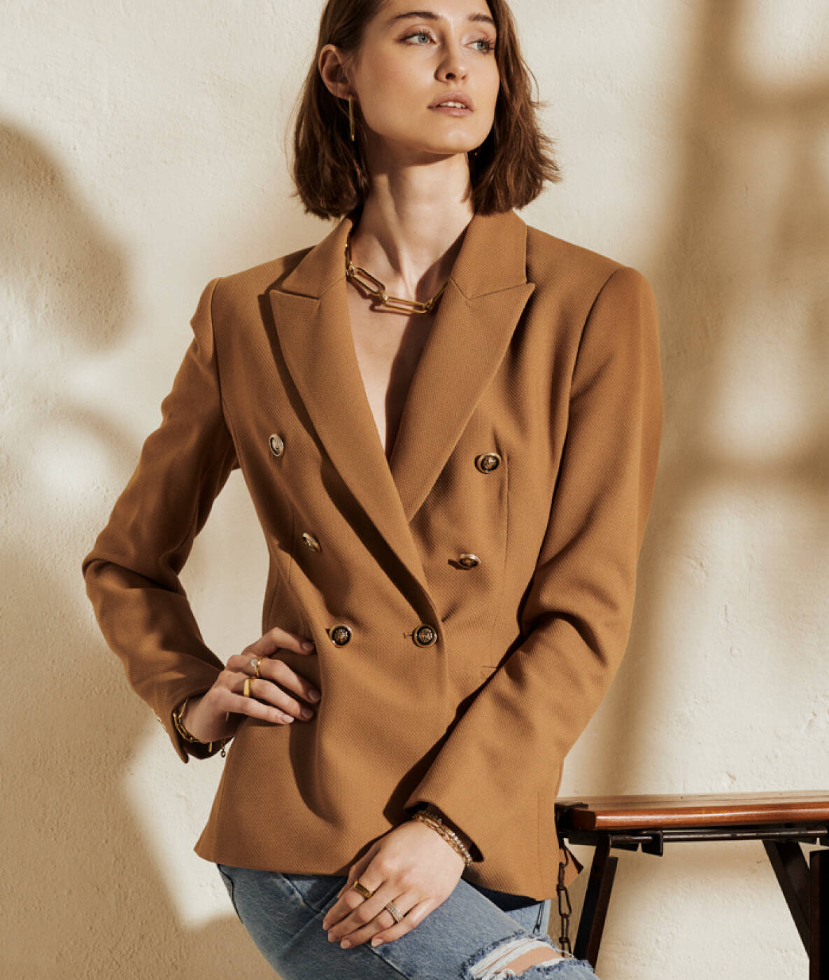 CHANIA Big Short Halskæde Guld