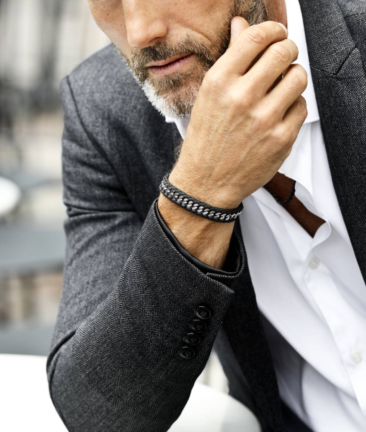 KIAN Armbånd Sort/Stål