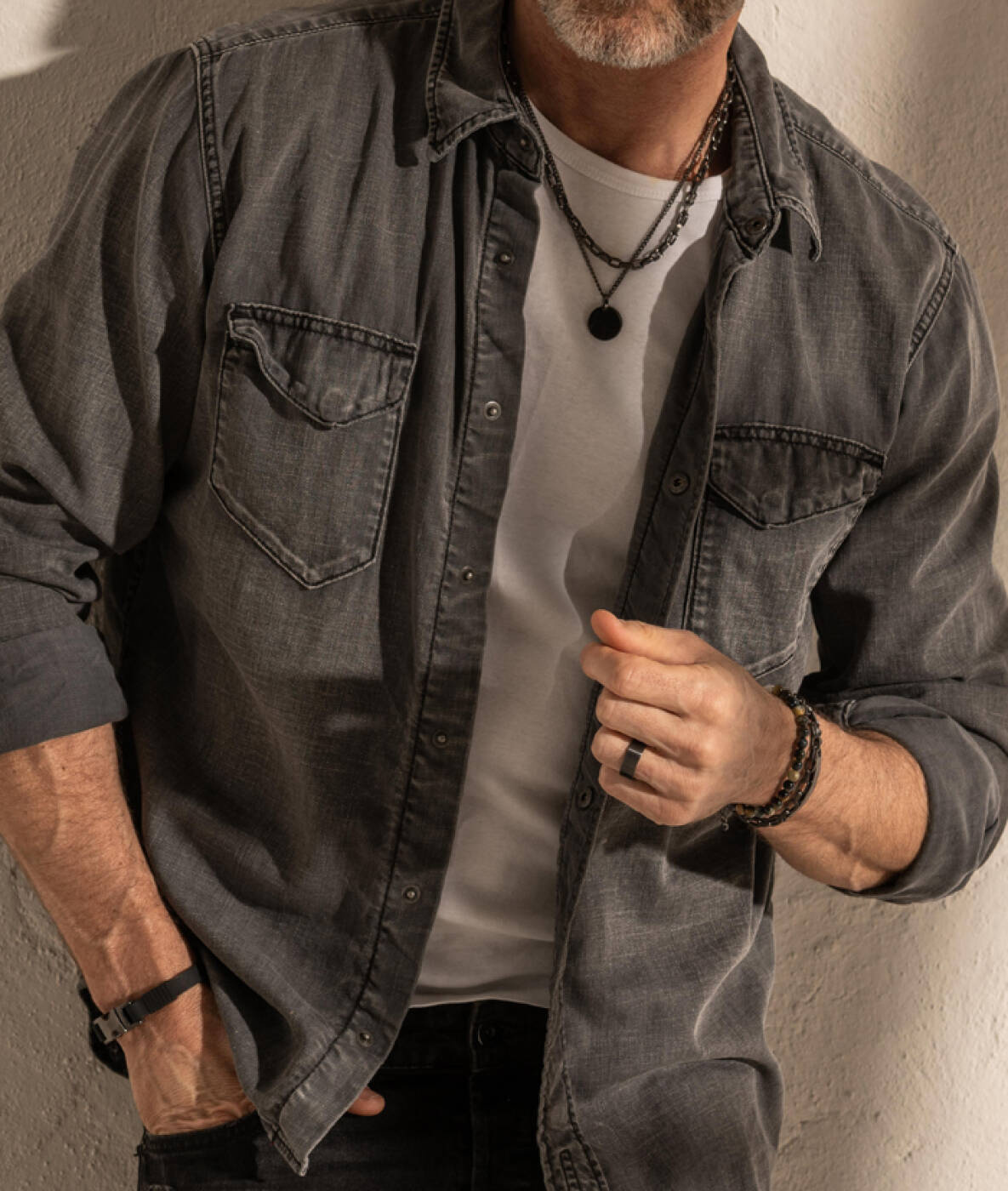 CHARLIE Halskæde Gun Metal