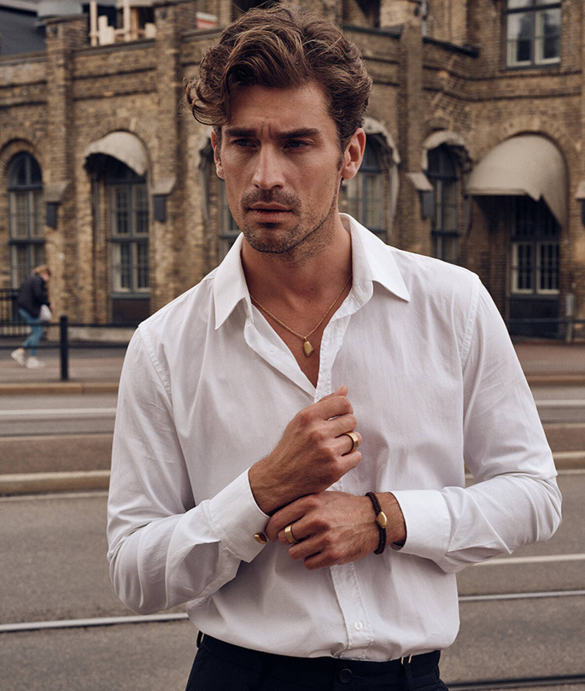 BROOKLYN Armbånd Guld/Brunt