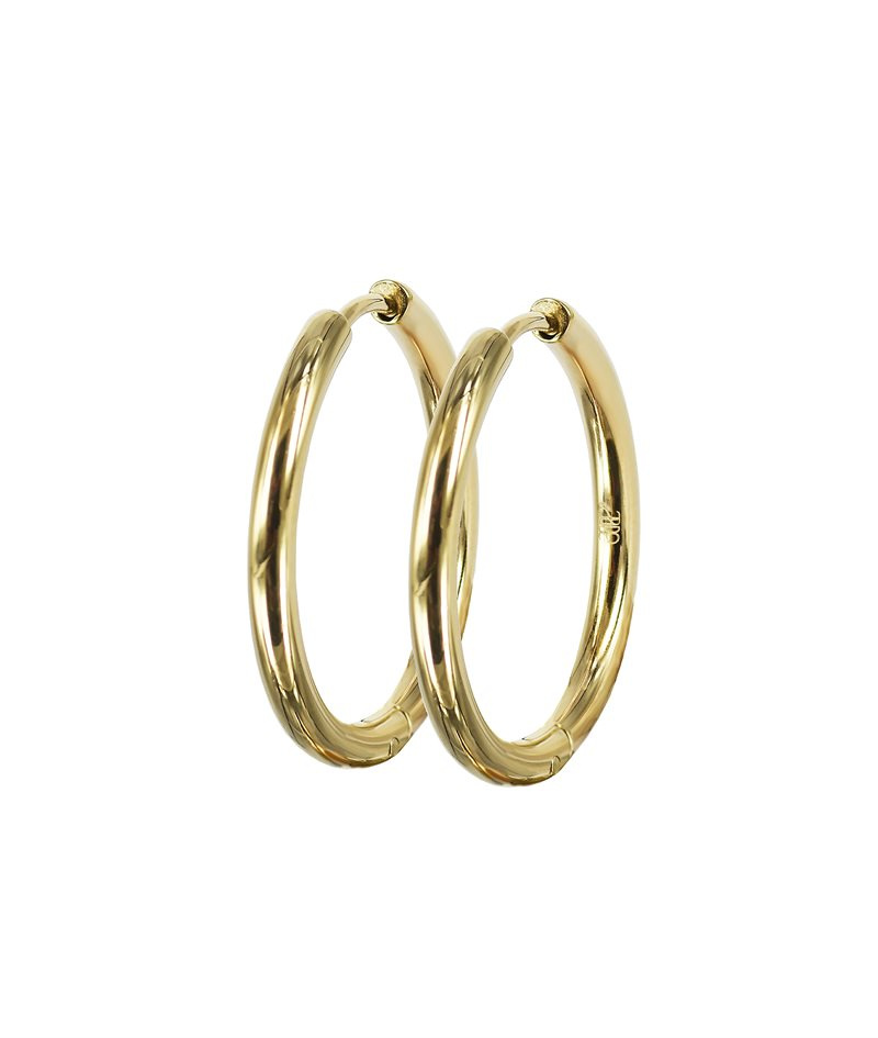 LUCY PLAIN Earrings 25mm Gold