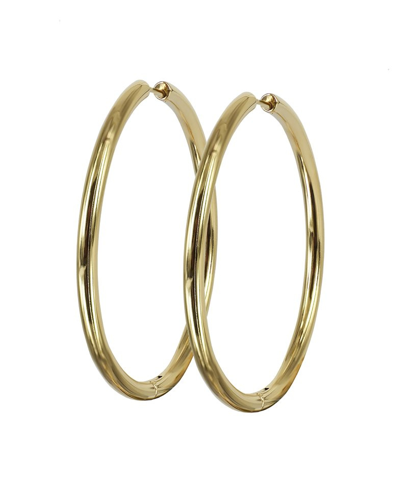 LUCY PLAIN Earrings 40mm Gold