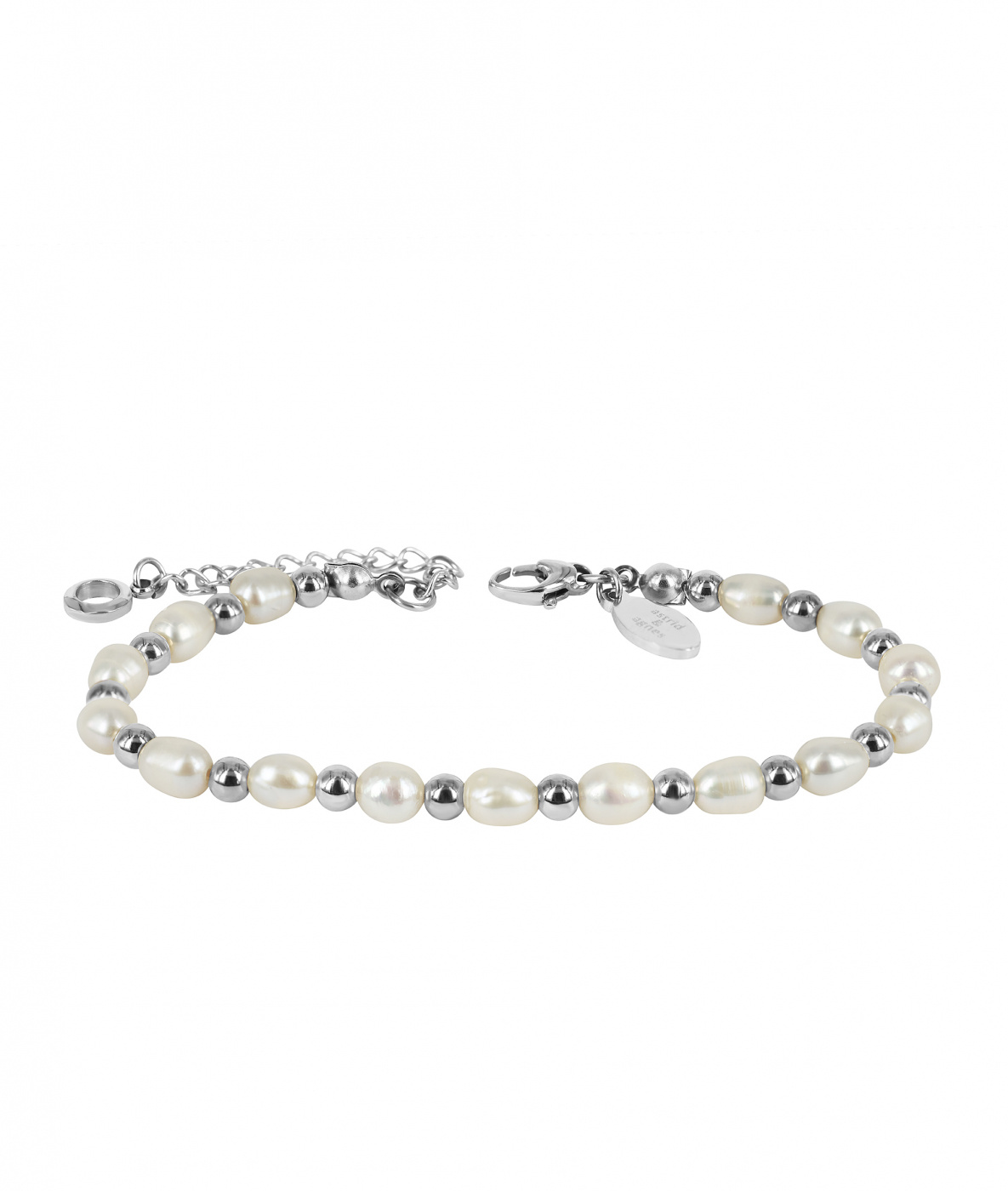 Palma bracelet pearl/silver