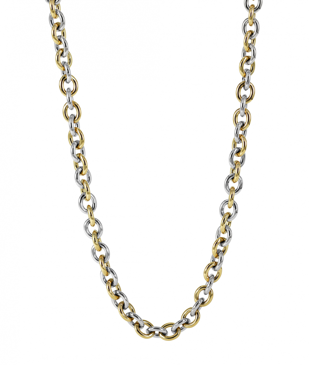 RUBY Small Long Halskæde Stål/Guld