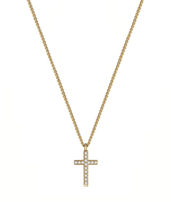CROSS Crystal Necklace Gold