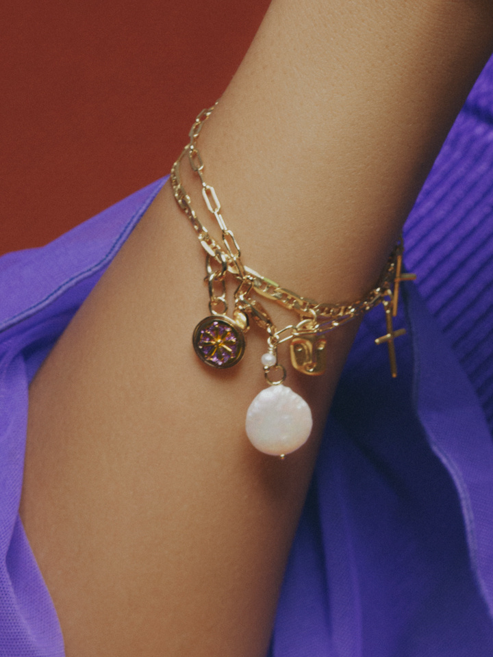 Carlo Medium Bracelet Goldplated Silver (One)