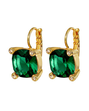 ANA SG EMERALD GREEN Earrings Gold