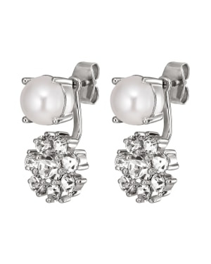 FLOSS SS CRYSTAL / WHITE PEARL Earrings