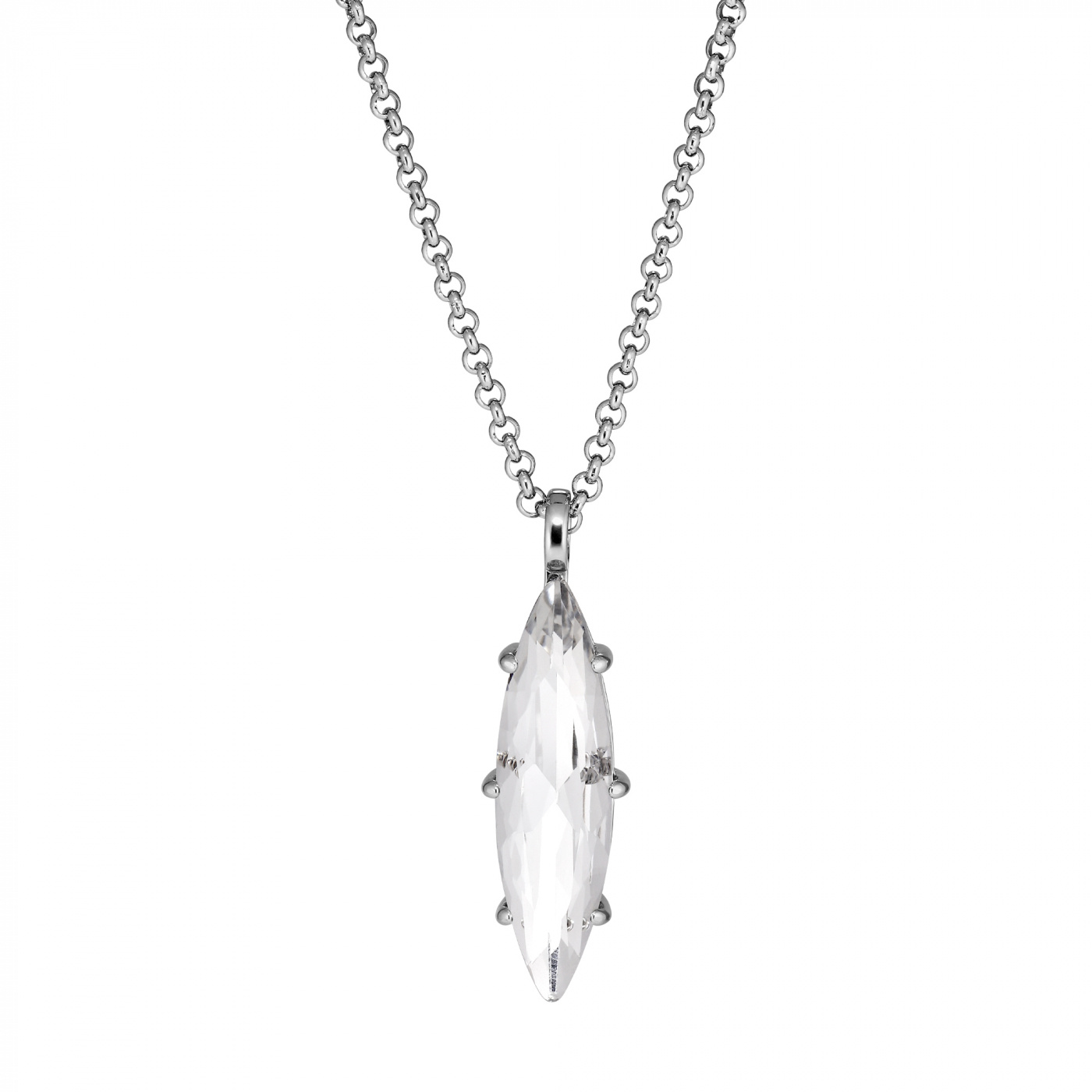 TAKESHI SS CRYSTAL Necklace Silver