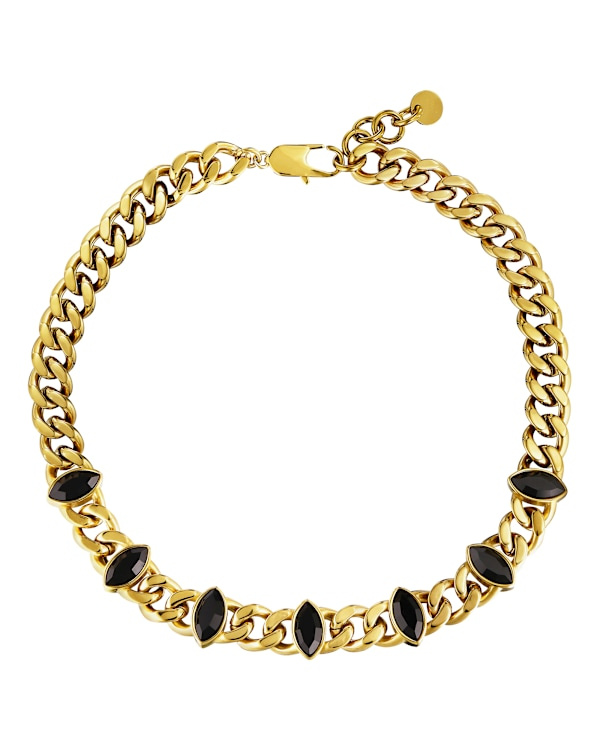 PUNICA SG BLACK NECKLACE GOLD