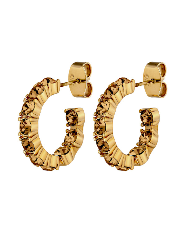 RAQUEL SG BROWN EARRINGS GOLD
