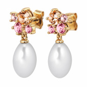 PETUN SG ROSE / WHITE PEARL Earrings Gold PETUN SG ROSE / WHITE PEARL Earrings Gold