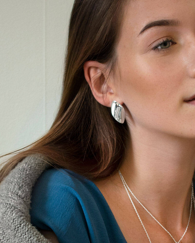 Aqua medium Ørering Sølv