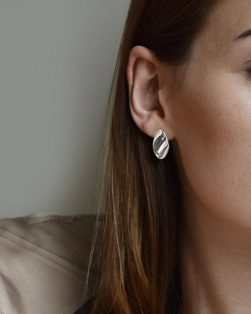 Aqua small Ørering Sølv