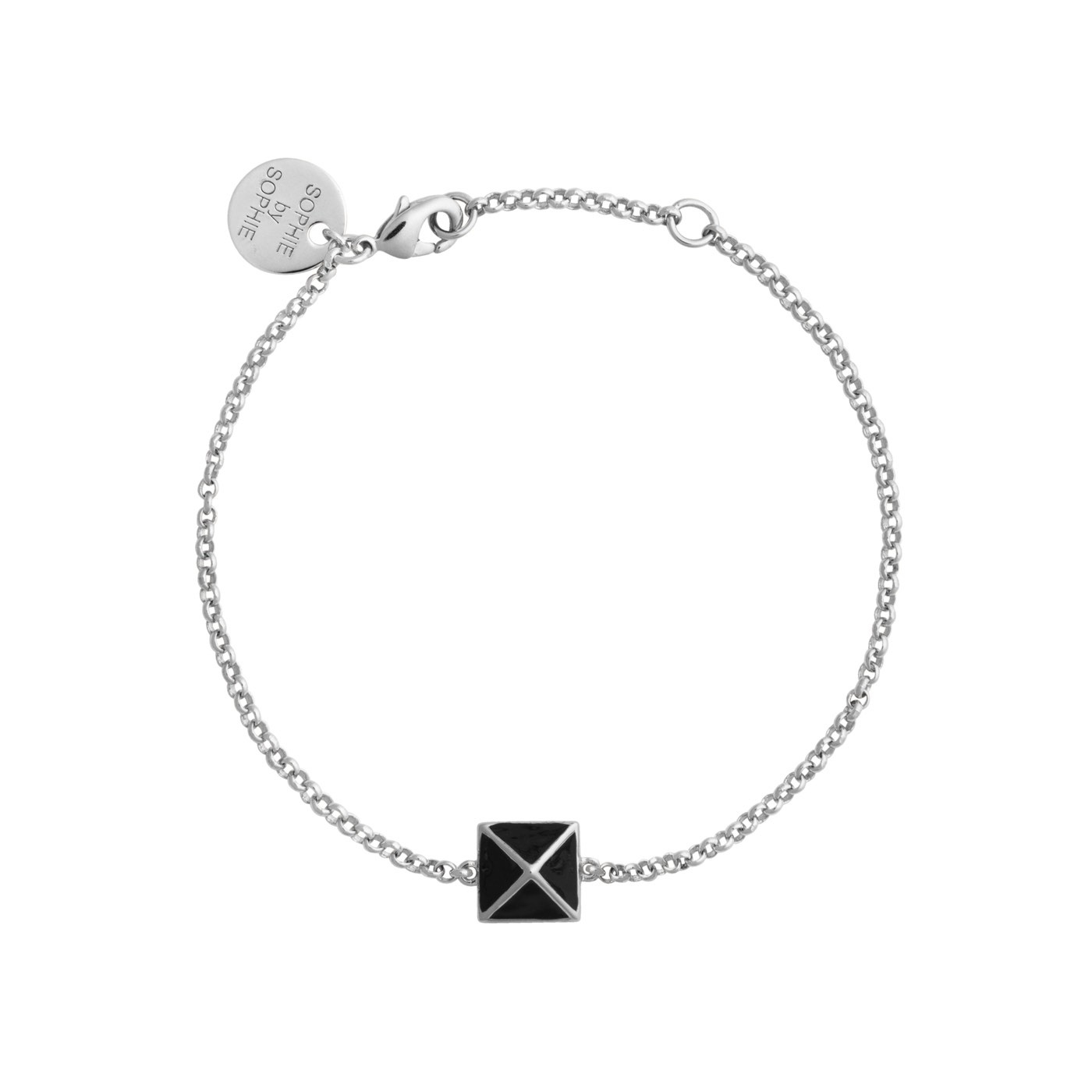 Enamel pyramid one stud Armbånd