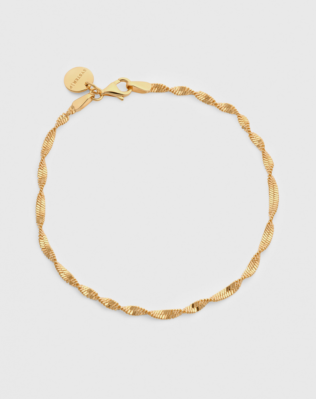 Herringbone Twisted Armbånd Guld M