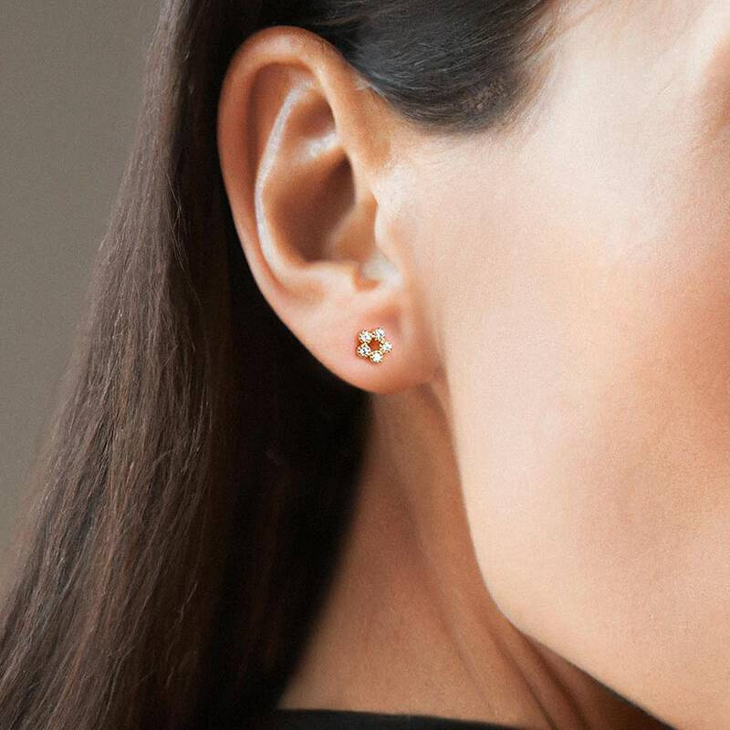 Bliss studs/Ørering Guld