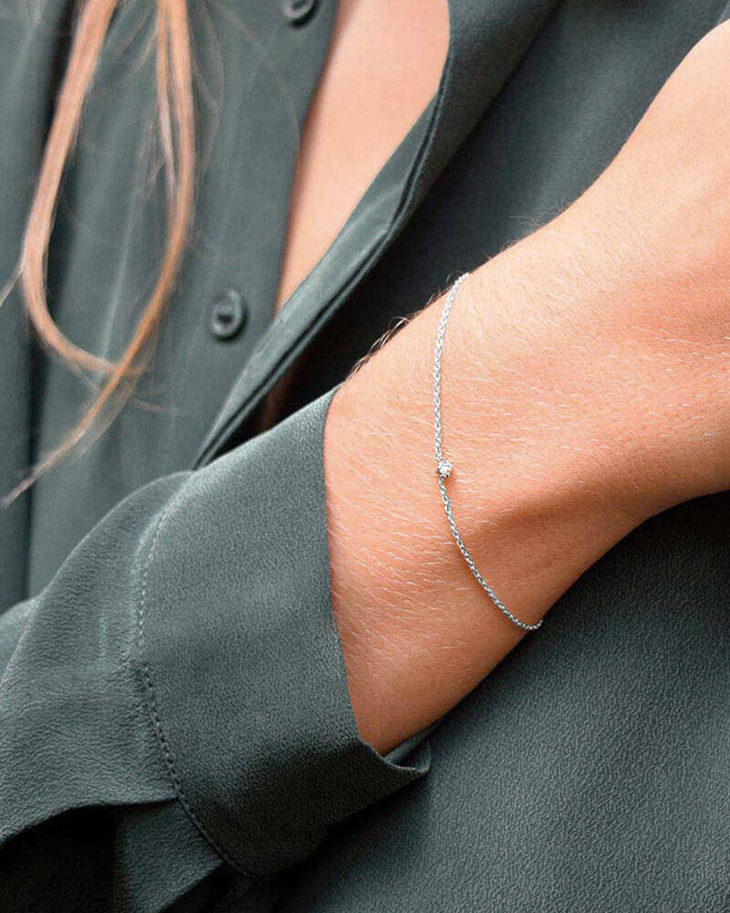 Diamond Sky drop Armbånd Sølv