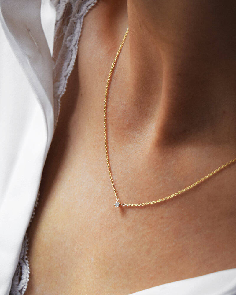 Diamond Sky drop Halsketten guld