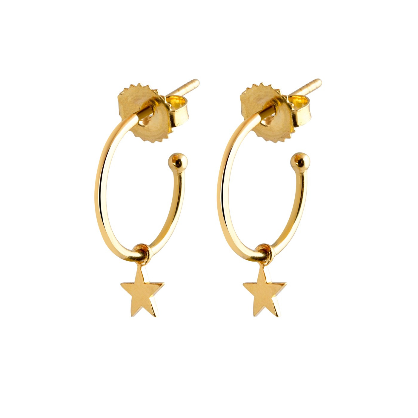 Mini Hoops Ørering Star (guld)