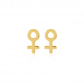 Woman Symbol Studs Ørering (guld)