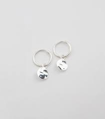 Minimalistica Hammered Earrings Silver