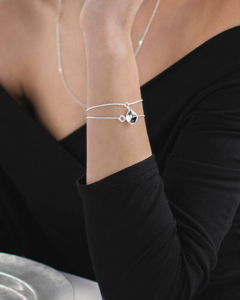 Gaias Grace single Armbånd Sølv